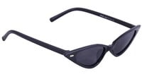 Female Small Cat Eye Sunglasses. Black Color UV Protected Lens. Black Color Frame.