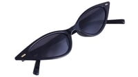 Female Small Cat Eye Sunglasses. Black Color UV Protected Lens. Black Color Frame.
