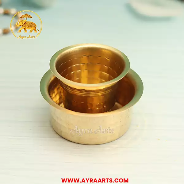 Vintage Brass Coffee Dabara Set - Size 2
