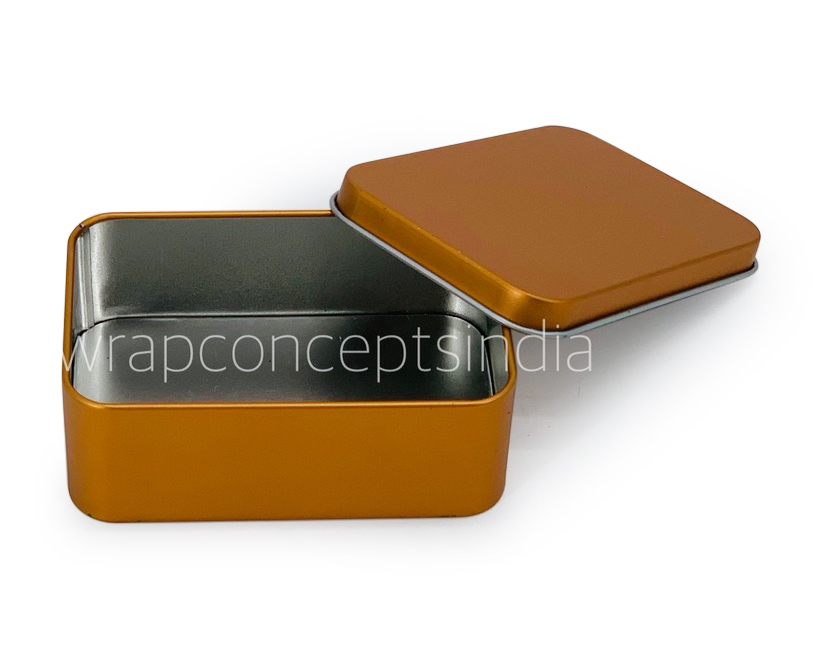 Rectangle Tins - Bronze/Red/Silver (Pack of 6)