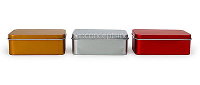 Rectangle Tins - Bronze/Red/Silver (Pack of 6) Rectangle Tins - Bronze/Red/Silver (Pack of 6)