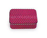 Hot Pink Polka Rectangle Tins (Pack of 6)