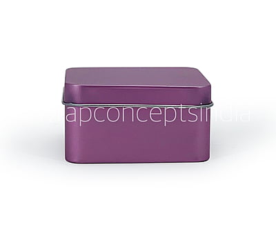 Square Tins - Bronze/Red/Lilac (Pack of 6)