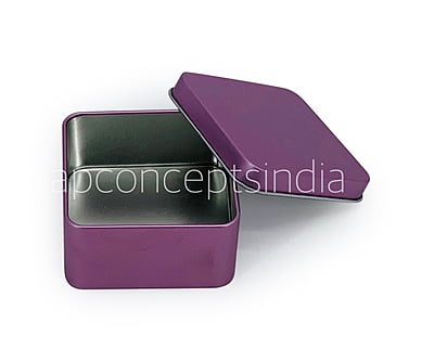 Square Tins - Bronze/Red/Lilac (Pack of 6)