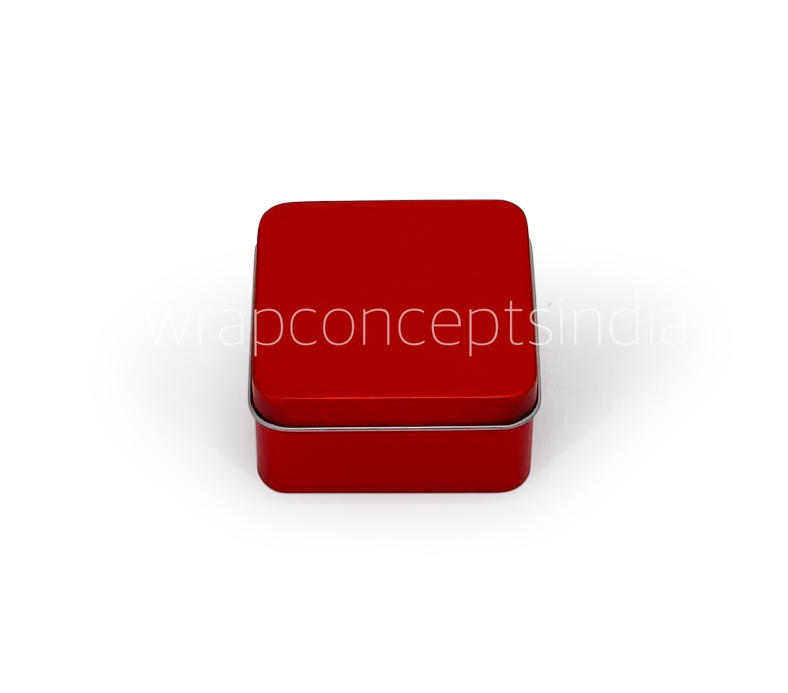 Square Tins - Bronze/Red/Lilac (Pack of 6)