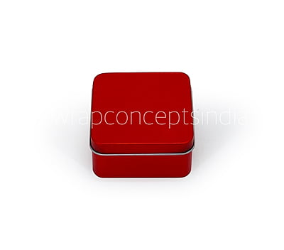 Square Tins - Bronze/Red/Lilac (Pack of 6)