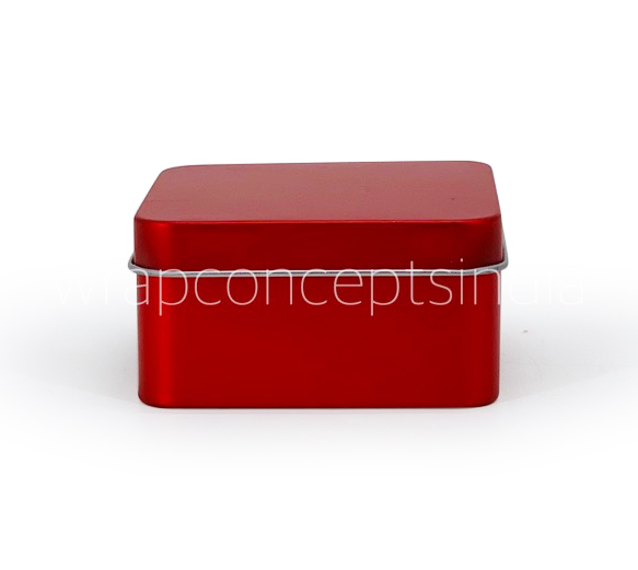 Square Tins - Bronze/Red/Lilac (Pack of 6)