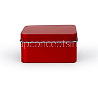 Square Tins - Bronze/Red/Lilac (Pack of 6)