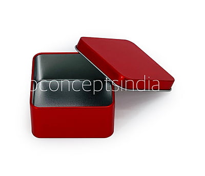 Square Tins - Bronze/Red/Lilac (Pack of 6)