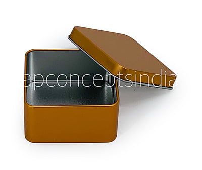 Square Tins - Bronze/Red/Lilac (Pack of 6)