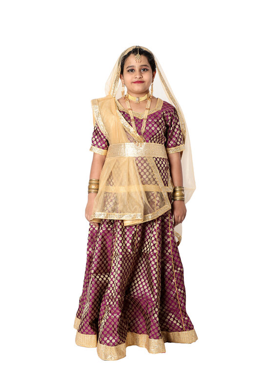 Classical Dance Kathak Costume For Girls