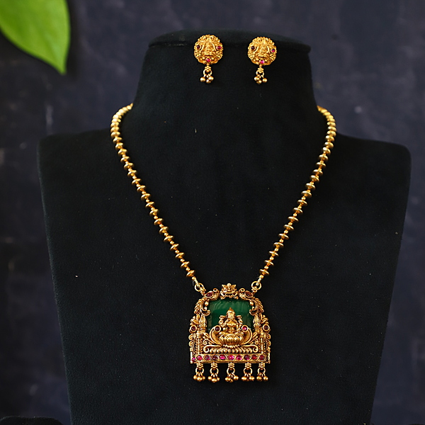 LONG HARAM IN RUBY PINK STONE IN UNIQUE DESIGN