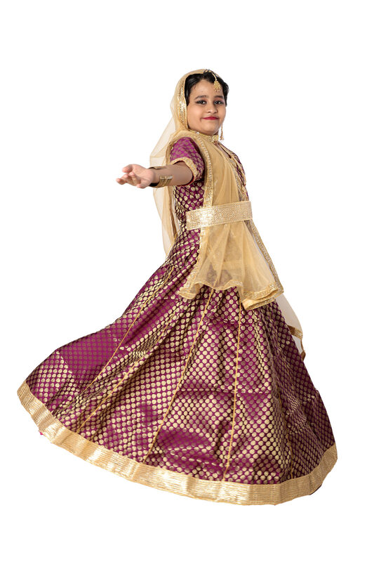 Classical Dance Kathak Costume For Girls