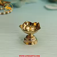 Brass Kali Star Design Diya - Size 1