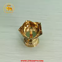 Brass Kali Star Design Diya - Size 1