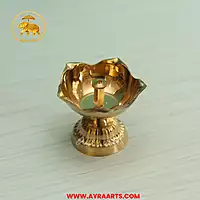 Brass Kali Star Design Diya - Size 1