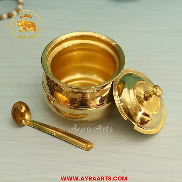 Brass Ghee Pot - 4 Inch Length