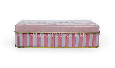 Pink Floral Rectangle Tins (Pack of 6)