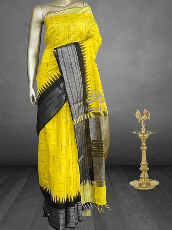 Manasa - The Semi Raw Silk Saree in Temple Border 18901