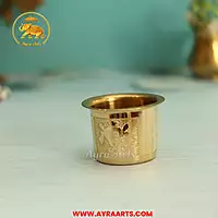 Shank Chakra Namah Engraved Brass Glass