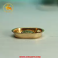 Brass Vastu Tortoise Plate for Home Office Business - Size 2