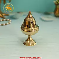 Brass Tulasi Kota Handi Stand Diya - Size 2