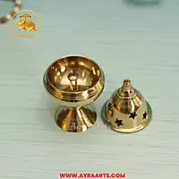 Brass Tulasi Kota Handi Stand Diya - Size 2
