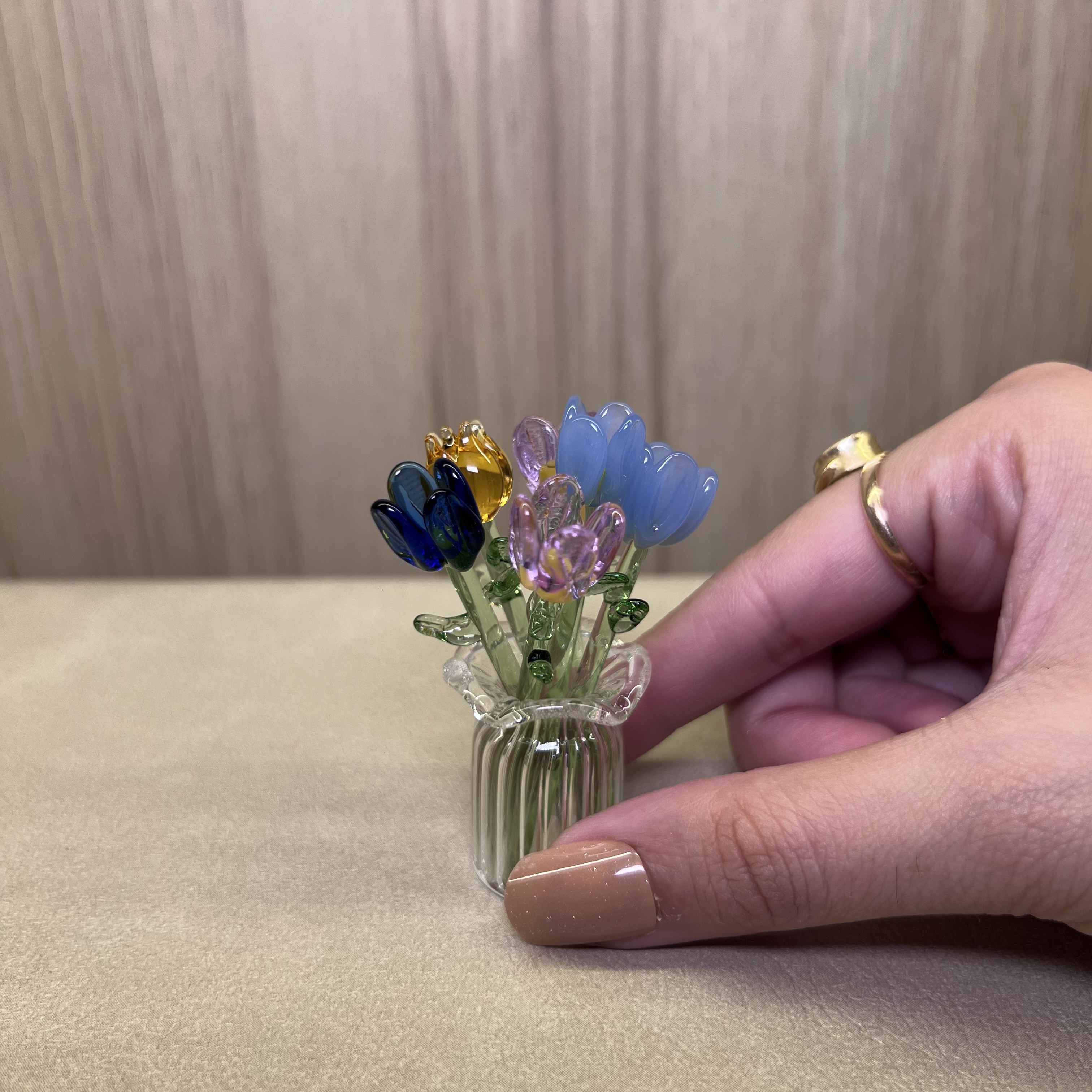 Mini Glass Flower Vase Set