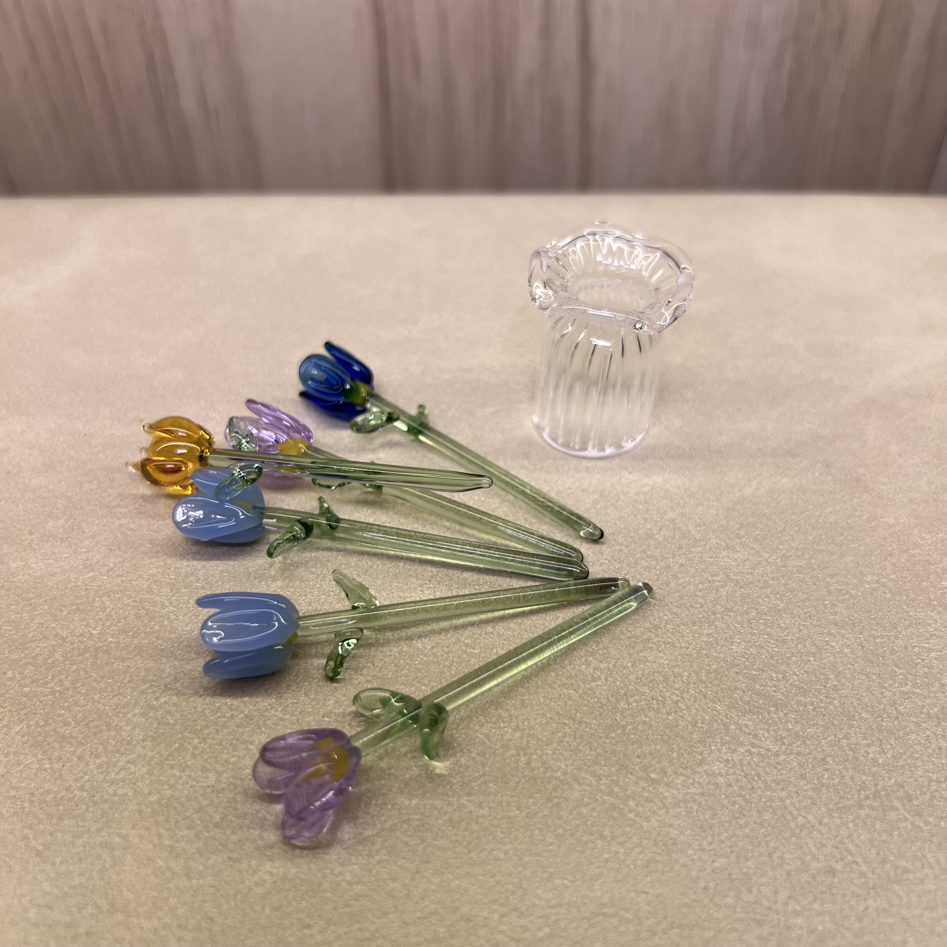 Mini Glass Flower Vase Set