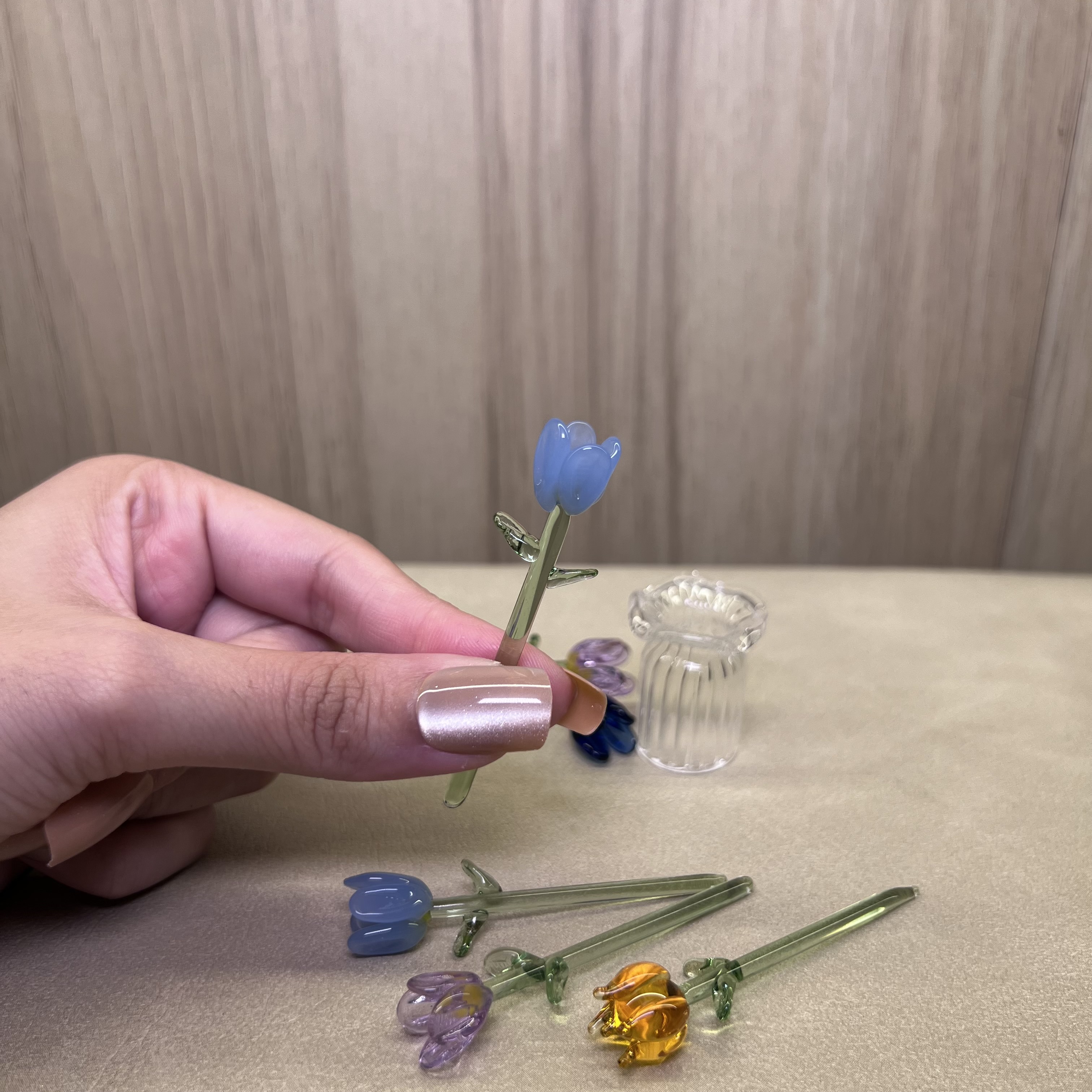 Mini Glass Flower Vase Set