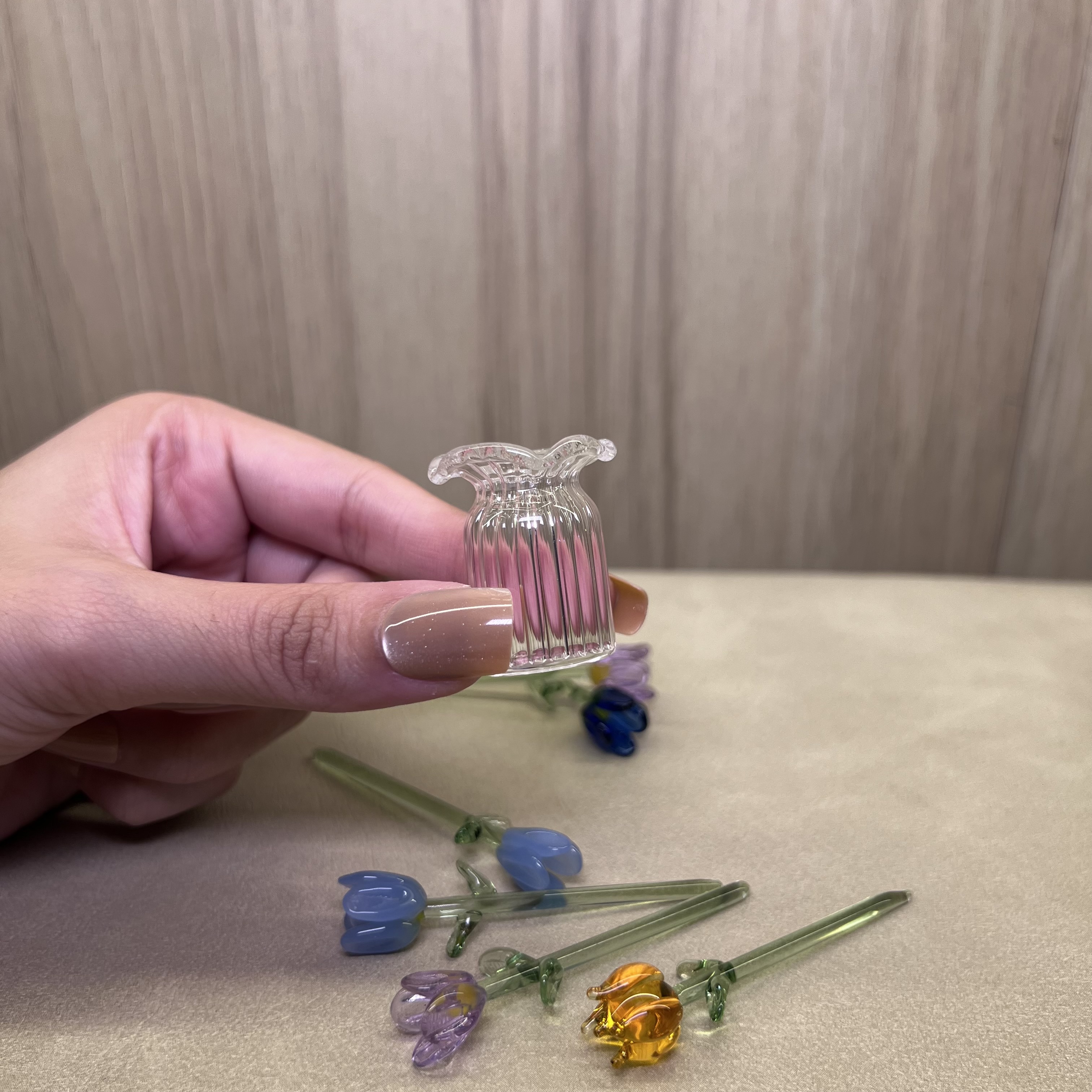 Mini Glass Flower Vase Set