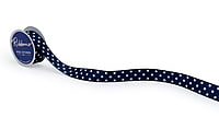 Polka Dot - Navy Blue with White