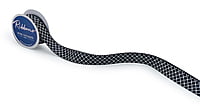 Navy Blue & White Lattice Ribbon
