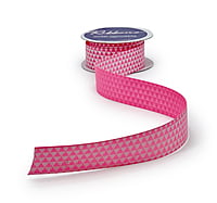 Navy Blue & White Pyramid Ribbon