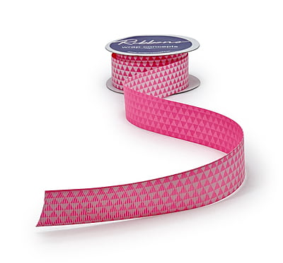 Navy Blue & White Pyramid Ribbon