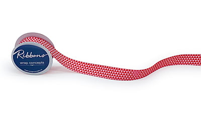 Navy Blue & White Pyramid Ribbon