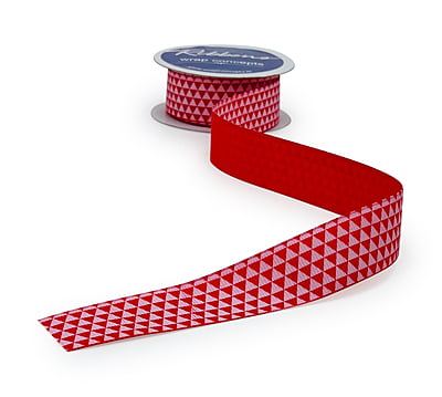 Navy Blue & White Pyramid Ribbon