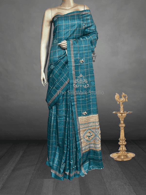 Saanvi - The Dupion Tussar Saree with Thread Pallu 18105