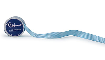 Navy Blue & White Pyramid Ribbon