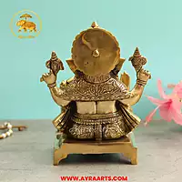 Brass Ganesha Idol - 9 Inch Height