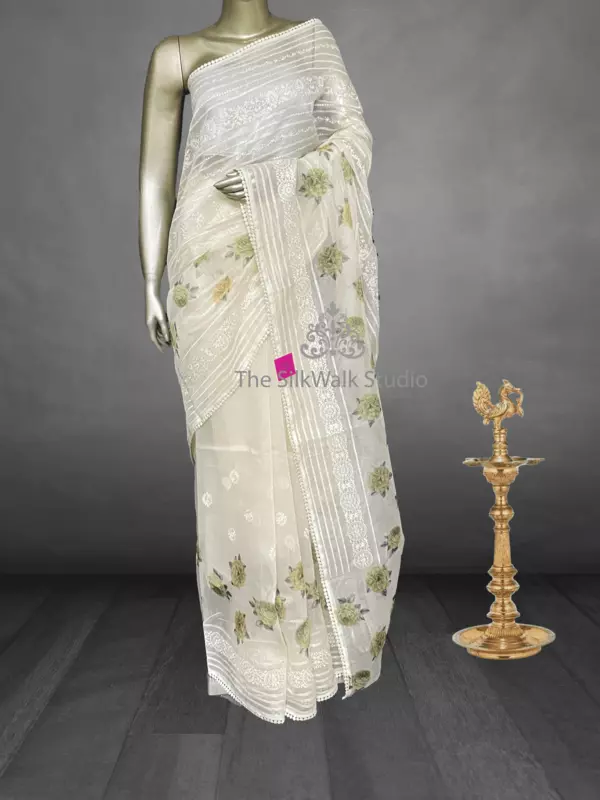 NITARA - THE DIGITAL ROSE FLOWER PRINT SAREES 19394