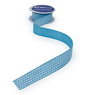 Navy Blue & White Pyramid Ribbon