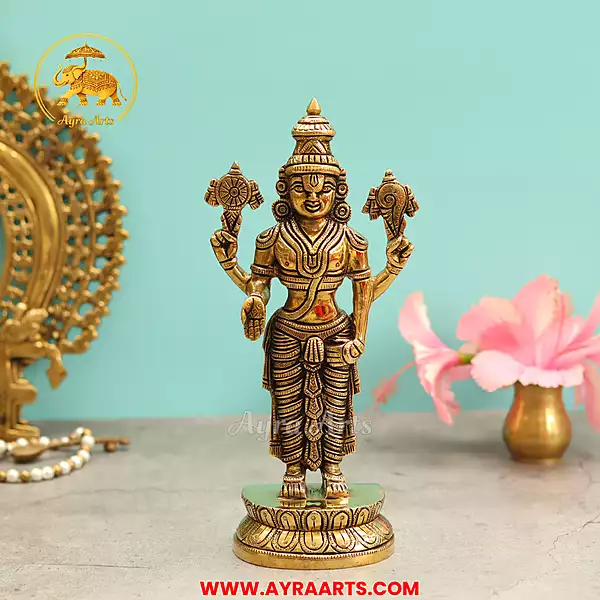Brass Tirupati Balaji Idol - 10 Inch Height