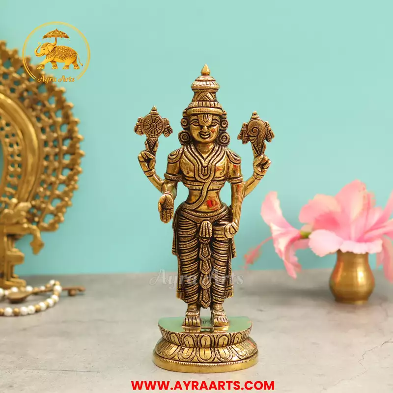 Brass Tirupati Balaji Idol - 10 Inch Height