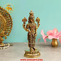 Brass Tirupati Balaji Idol - 10 Inch Height