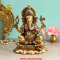 Brass Ganesha - 11 Inch Height