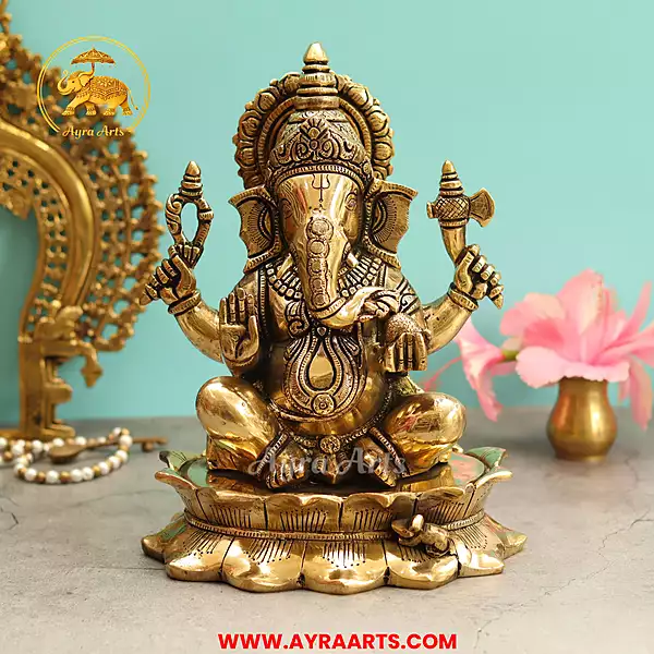 Brass Ganesha - 11 Inch Height