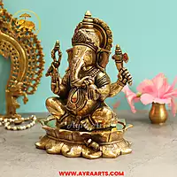 Brass Ganesha - 11 Inch Height