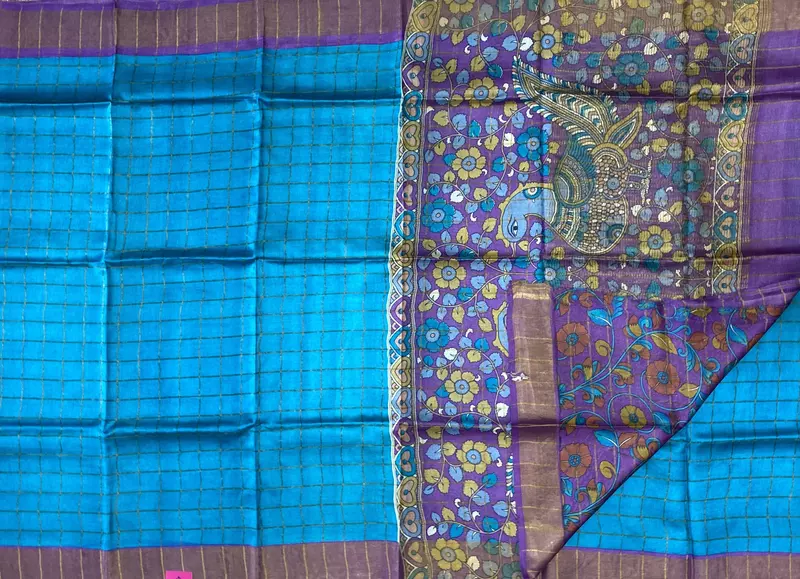Brindha - Kattam Pure Tussar Silk Sarees Kalamkari Edition SWS2