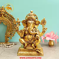 Brass Ganesha - 11.50 Inch Height